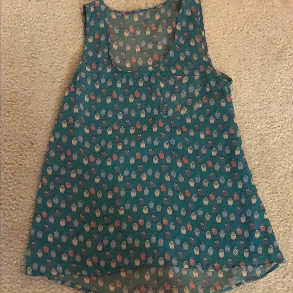 Owl sheer top